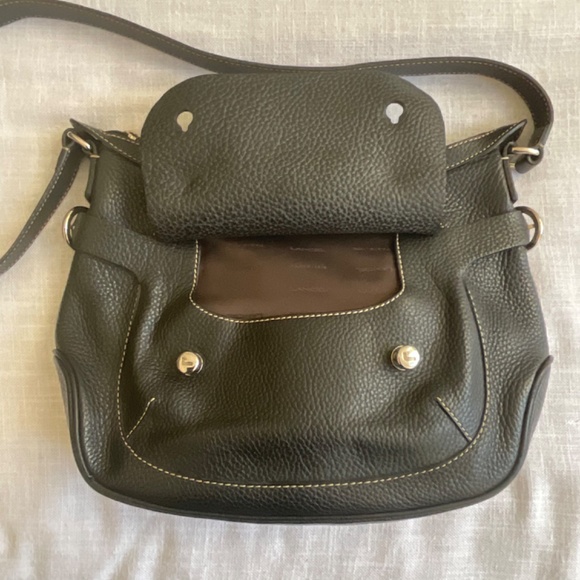 •❤️SOLD❤️Lancel Paris Black Pebbled Leather Zip Crossbody Shoulder Bag, NWOT - Picture 8 of 14